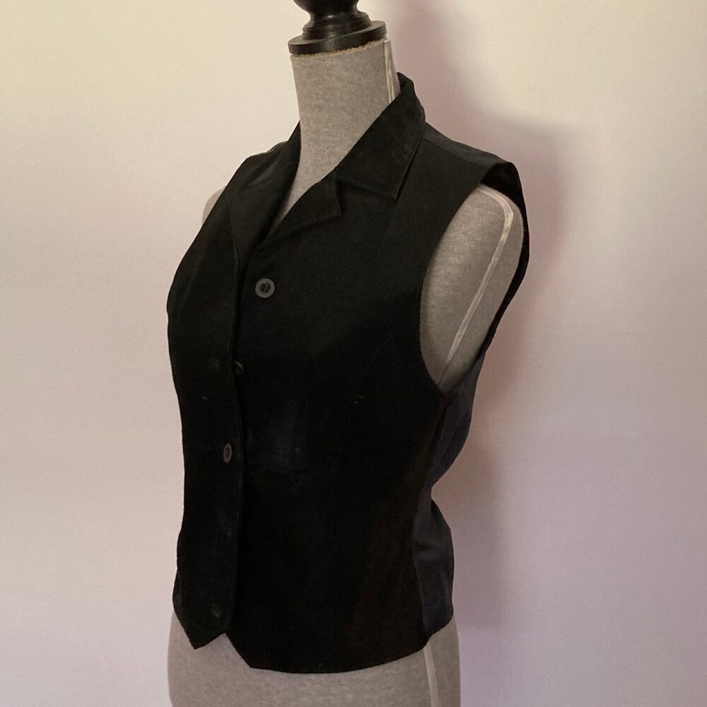 Vintage Suede Vest Black XS Savannah